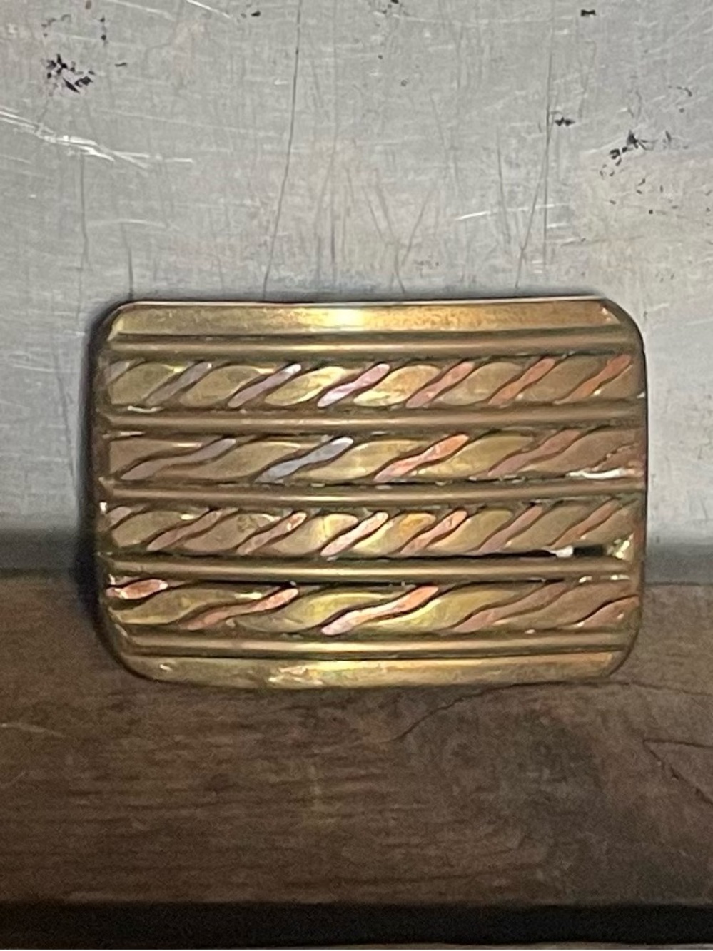 Solid Brass Belt Buckle 1970's Vintage